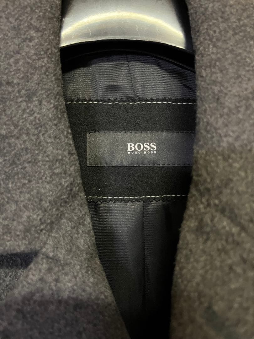 BOSS ダークグレー ステンカラーコート
