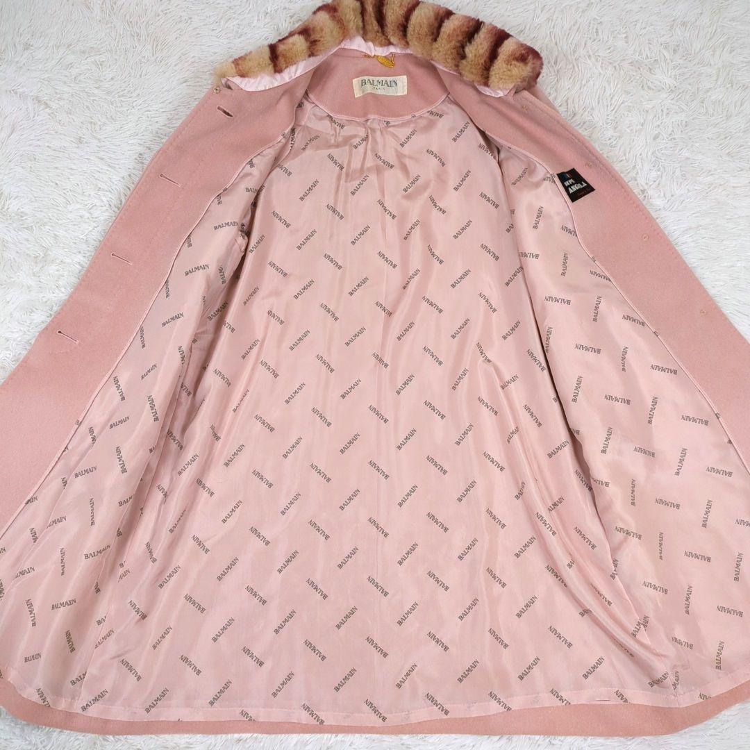 未使用品【M】バルマン　2way　アンゴラウール　バルマカーンコート　シルク