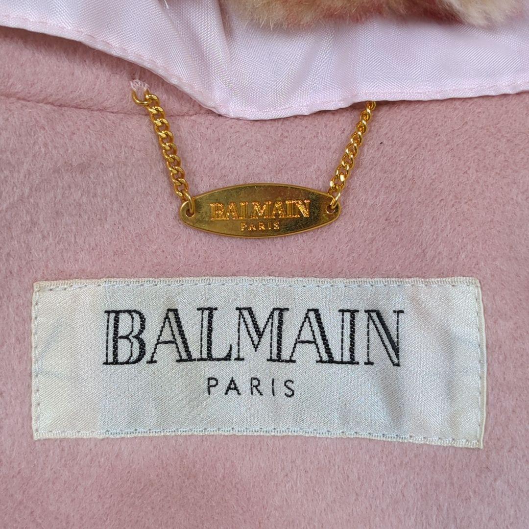 未使用品【M】バルマン　2way　アンゴラウール　バルマカーンコート　シルク