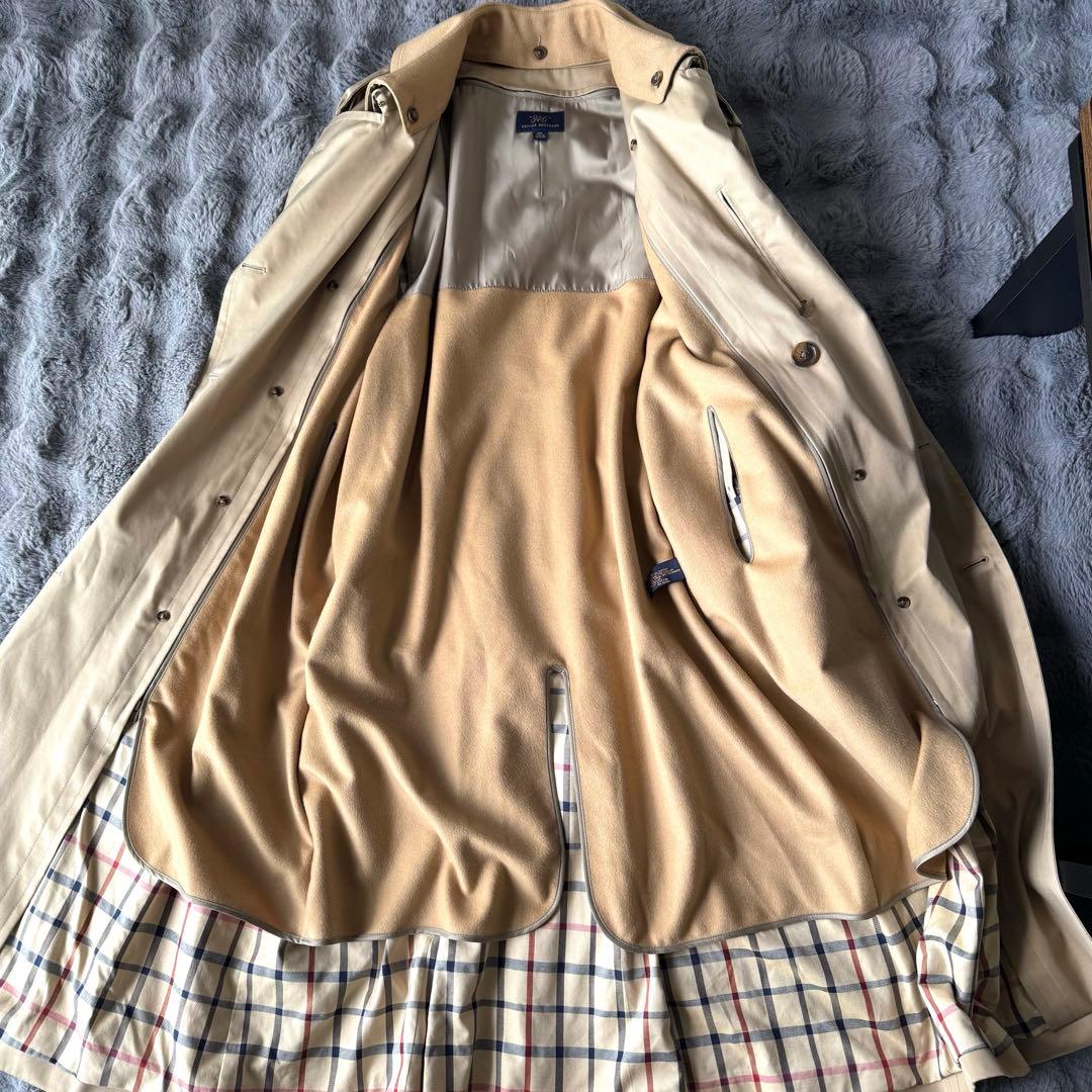 ブルックスブラザーズ トレンチコート カシミヤ ライナー チェック XL〜XXL