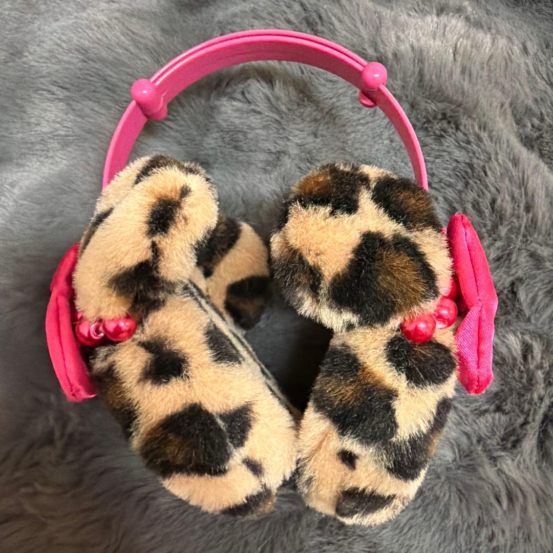 東京ディズニーリゾート ヒョウ柄 耳あて イヤーマフ ミニーちゃん