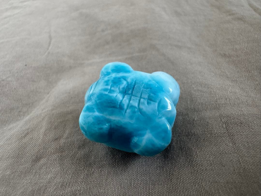 ラリマー　亀　ホヌ　タートル　置物　彫り物　彫物　ヒーリング効果抜群