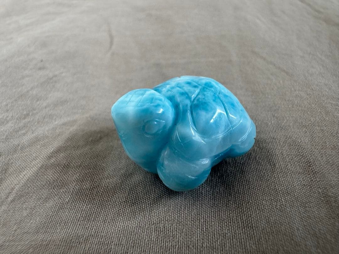 ラリマー　亀　ホヌ　タートル　置物　彫り物　彫物　ヒーリング効果抜群