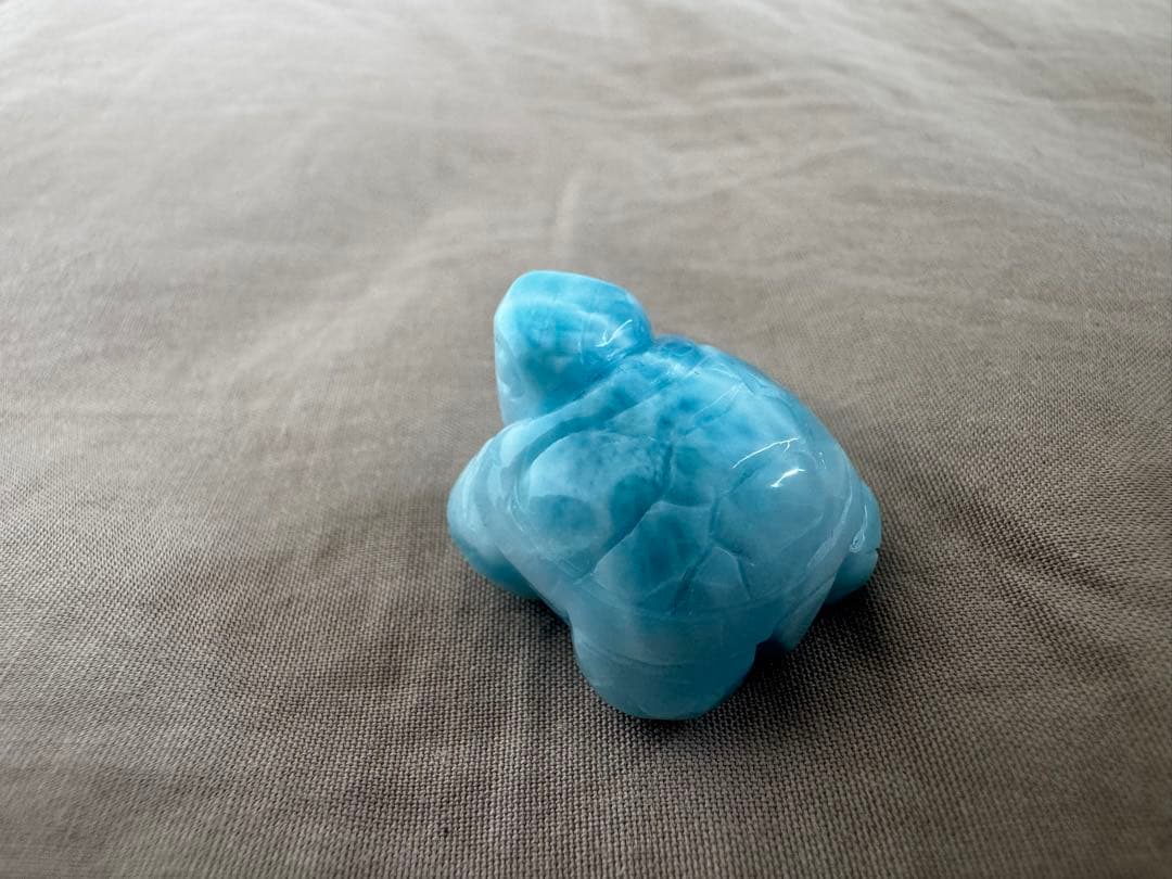 ラリマー　亀　ホヌ　タートル　置物　彫り物　彫物　ヒーリング効果抜群