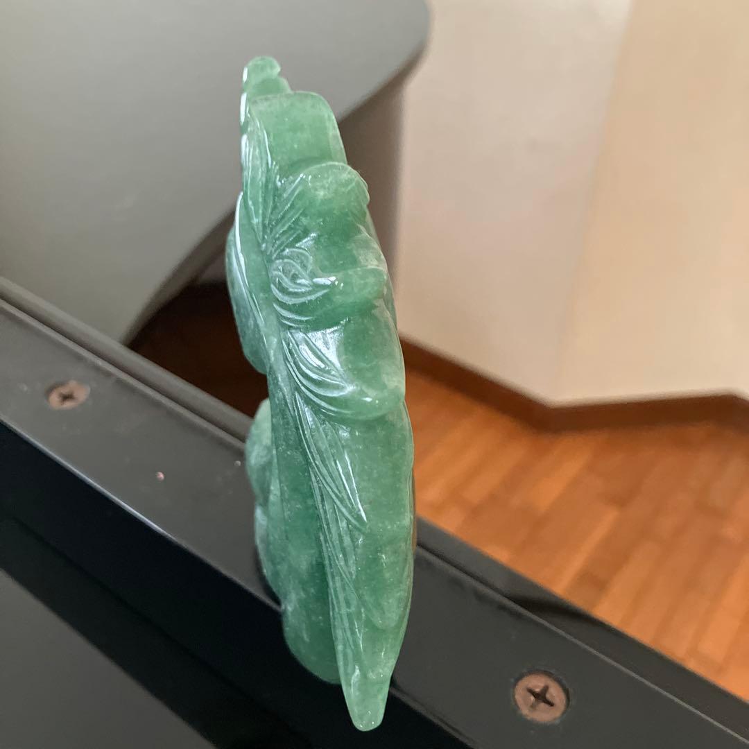 のらさま専用グリーンモスコバイト　フックサイト　ユニコーン　ペガサス　天然石置物