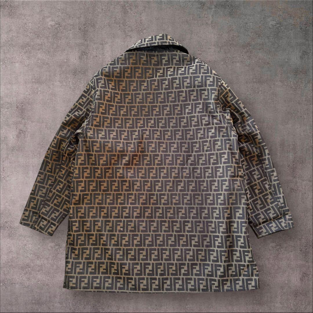 FENDI フェンディ コーチジャケット　ヴィンテージ　ズッカ　リバーシブル　L