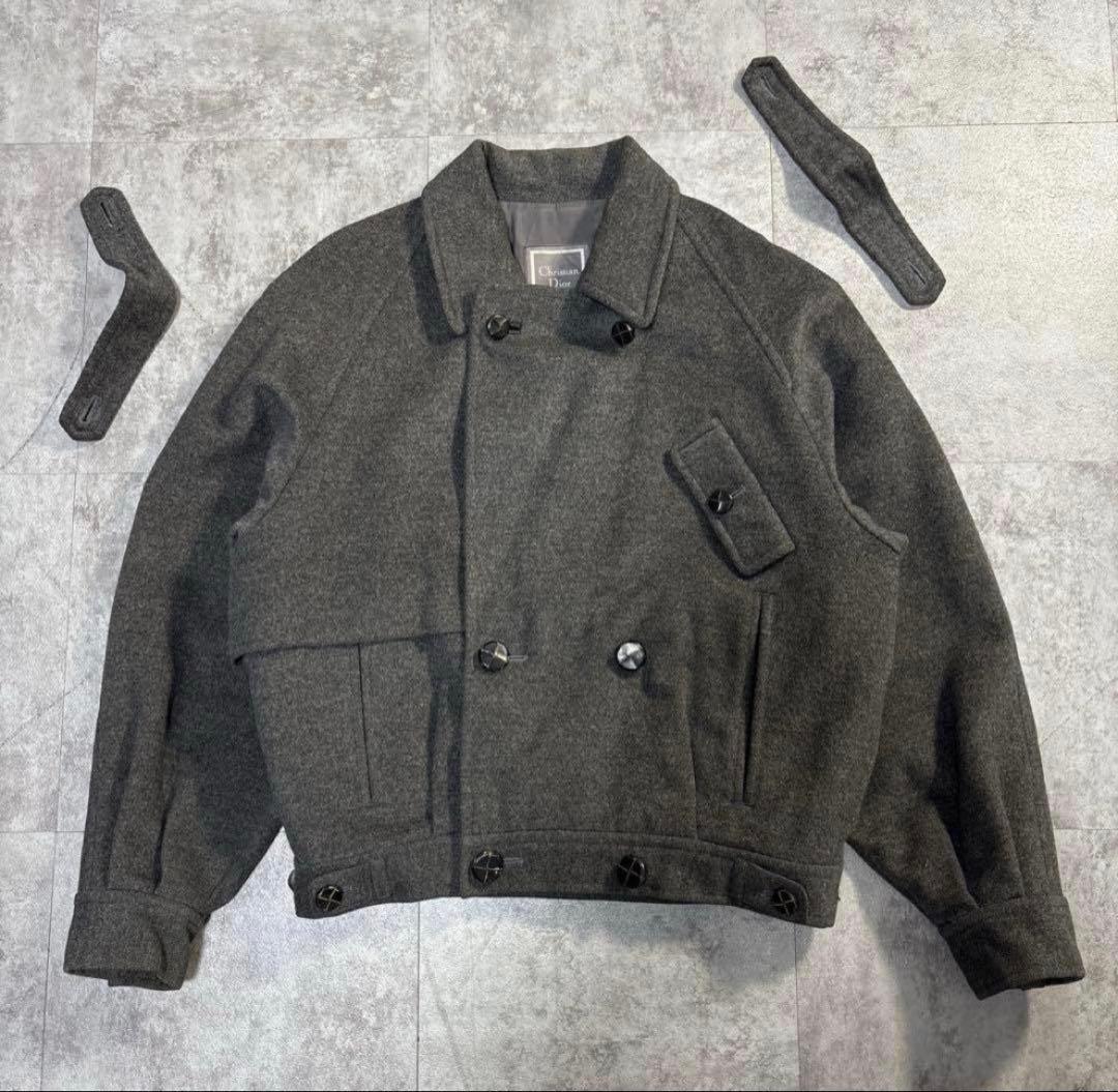 80's　vintage dior short wool bomber j