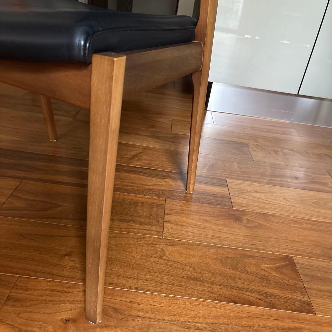 FUJI FURNITURE koti アームレスチェア本革ブラック