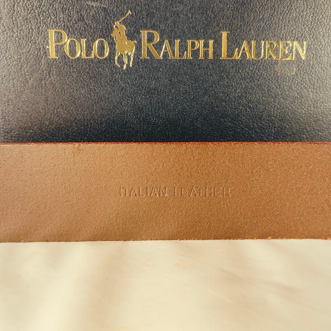 【未使用・極上イタリアンレザー】ポロラルフローレン　馬蹄ロゴ高級本革ドレスベルト
