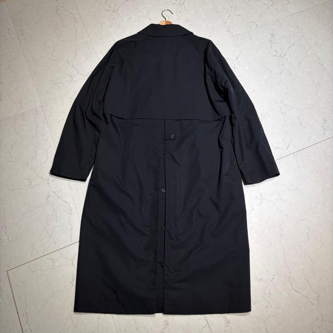 【美品】ヤエカ ステンカラーコートロング ネイビー M