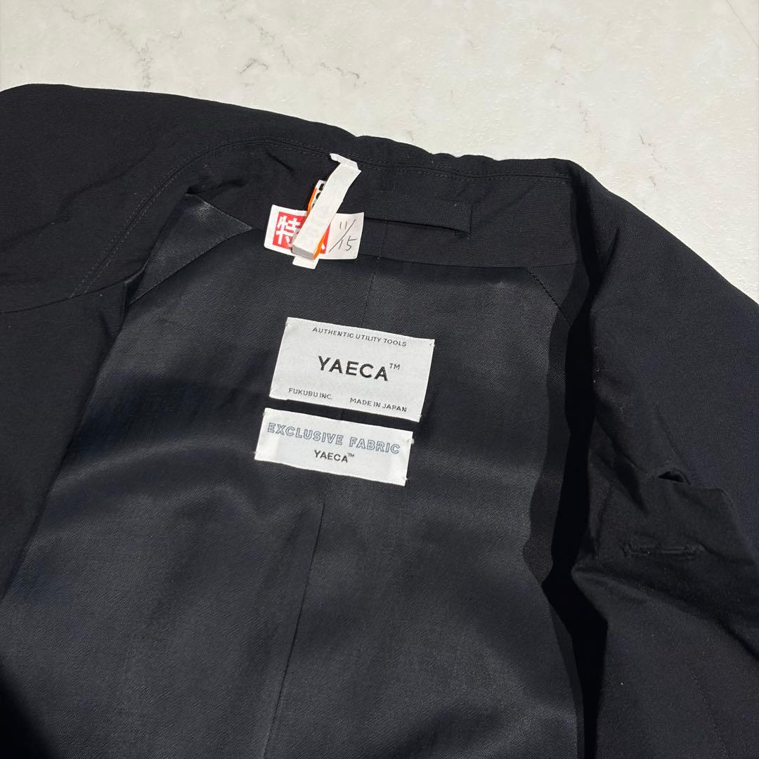 【美品】ヤエカ ステンカラーコートロング ネイビー M