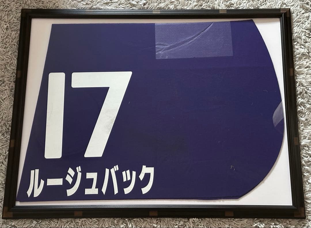 ルージュバック実使用ゼッケン