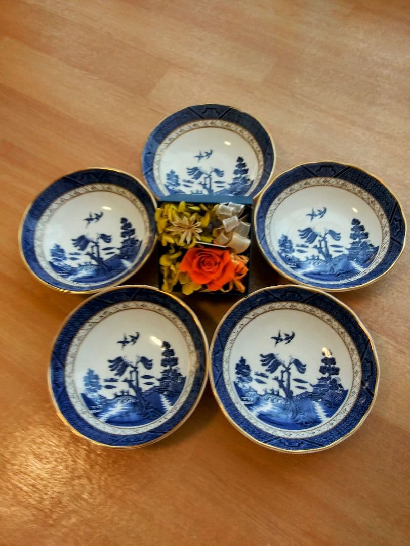 【廃盤】Booth’s リアルオールドウィロー ボウル 16cm 5枚 英国製