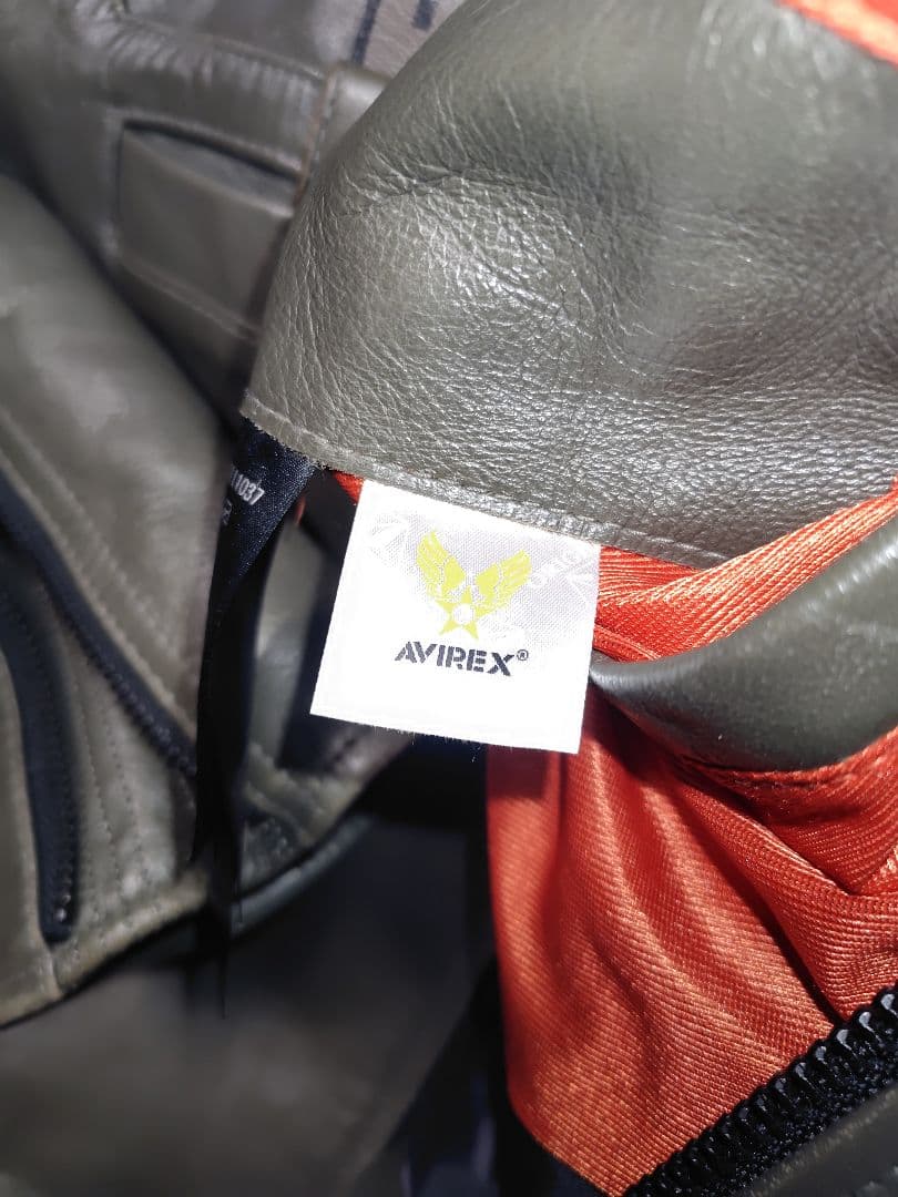 AVIREX レザージャケット 美品 シングルライダース 羊革 L
