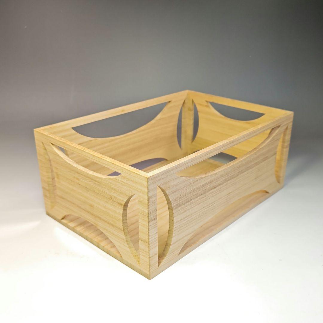 イ522 煙草盆『指物師　酒井柏水』『桐木地　糸巻莨盆　一双　共箱　』茶道具