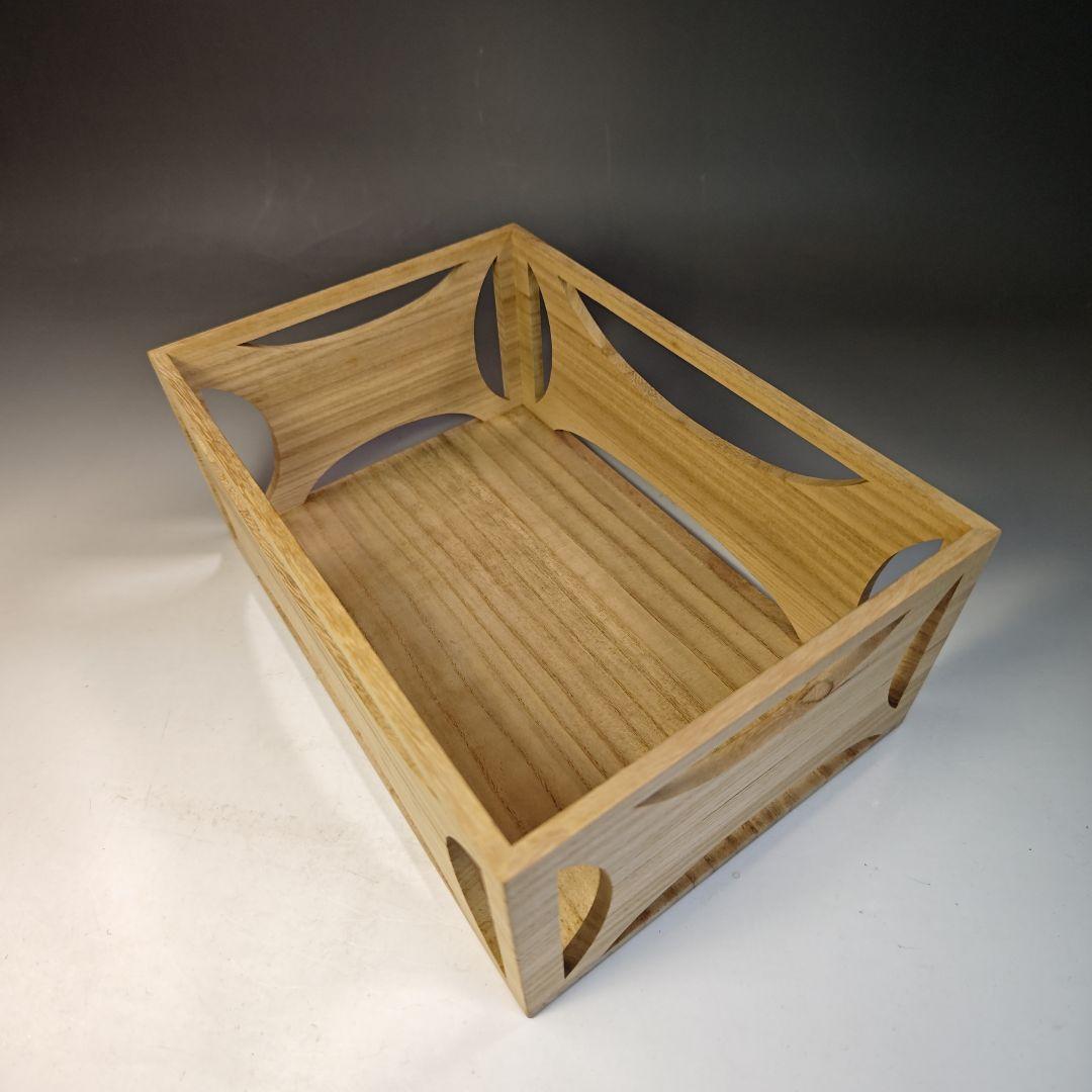 イ522 煙草盆『指物師　酒井柏水』『桐木地　糸巻莨盆　一双　共箱　』茶道具