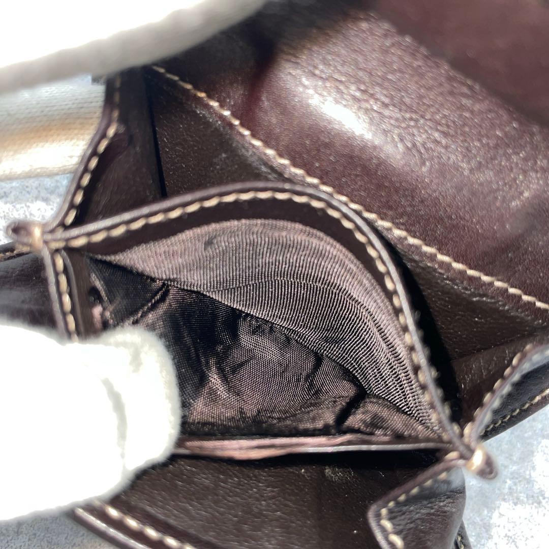 GUCCI グッチ 二つ折り財布 バンブー カーフ キャンバス ゴールド金具