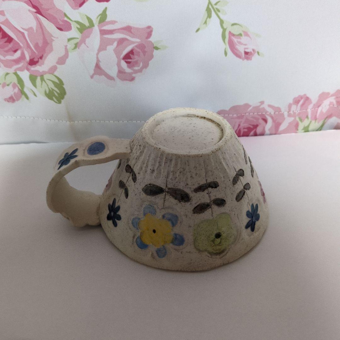 本田あつみ　花柄カップ　陶器製