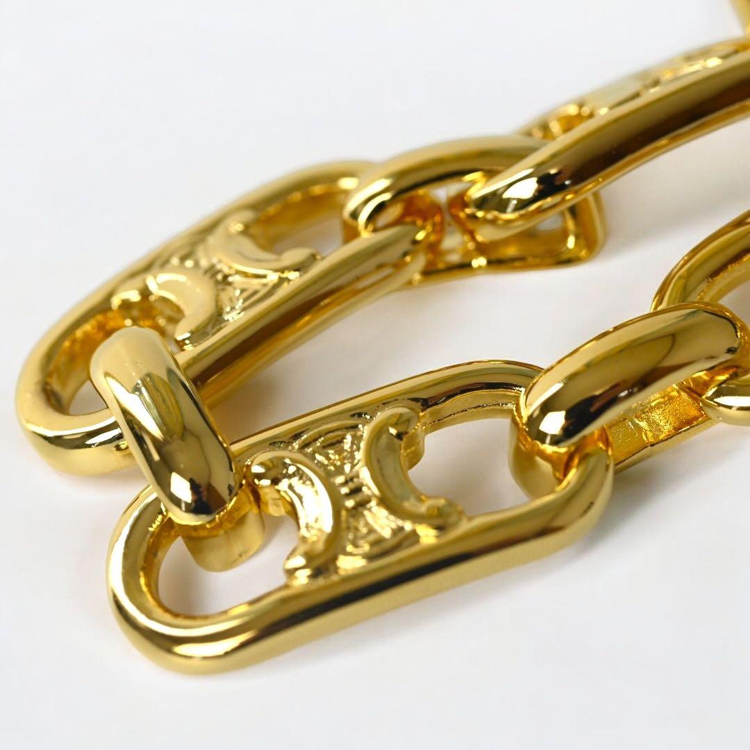 【極美品】セリーヌ　ヴィンテージ　マカダム　ゴールド　ブレスレット