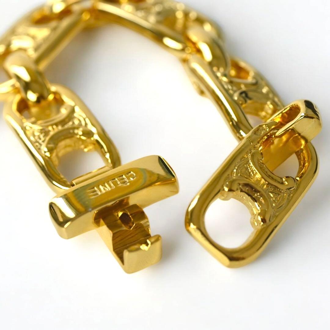 【極美品】セリーヌ　ヴィンテージ　マカダム　ゴールド　ブレスレット