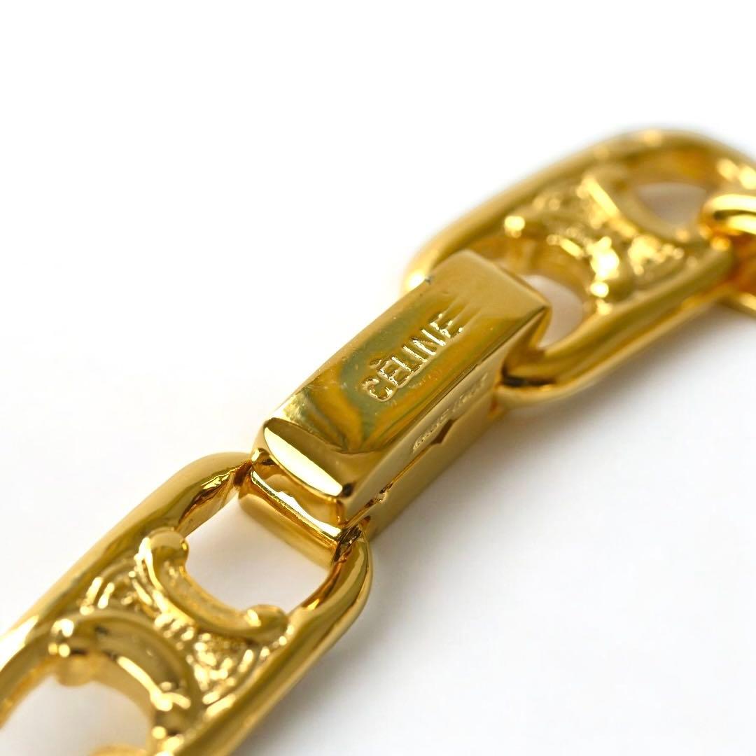 【極美品】セリーヌ　ヴィンテージ　マカダム　ゴールド　ブレスレット