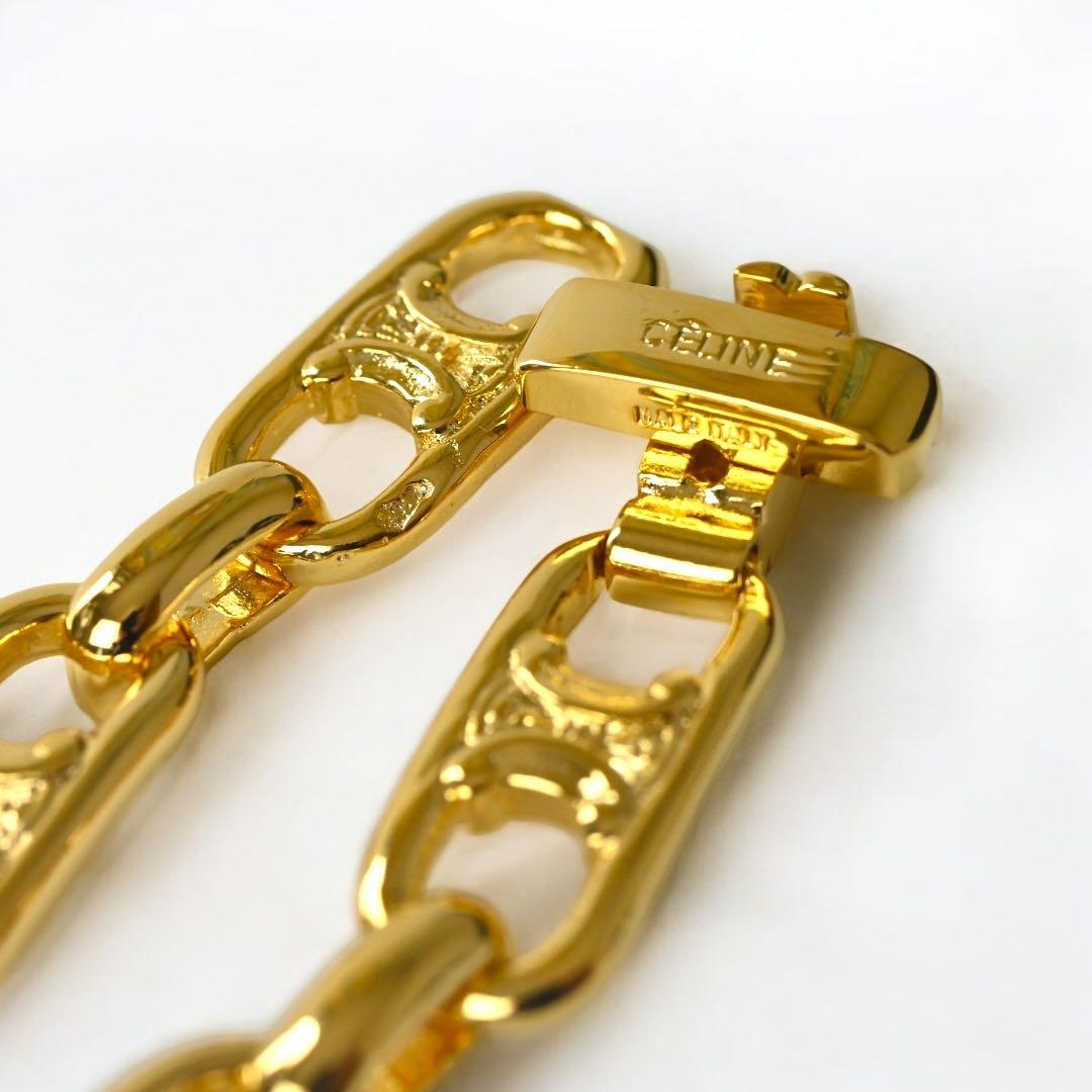 【極美品】セリーヌ　ヴィンテージ　マカダム　ゴールド　ブレスレット