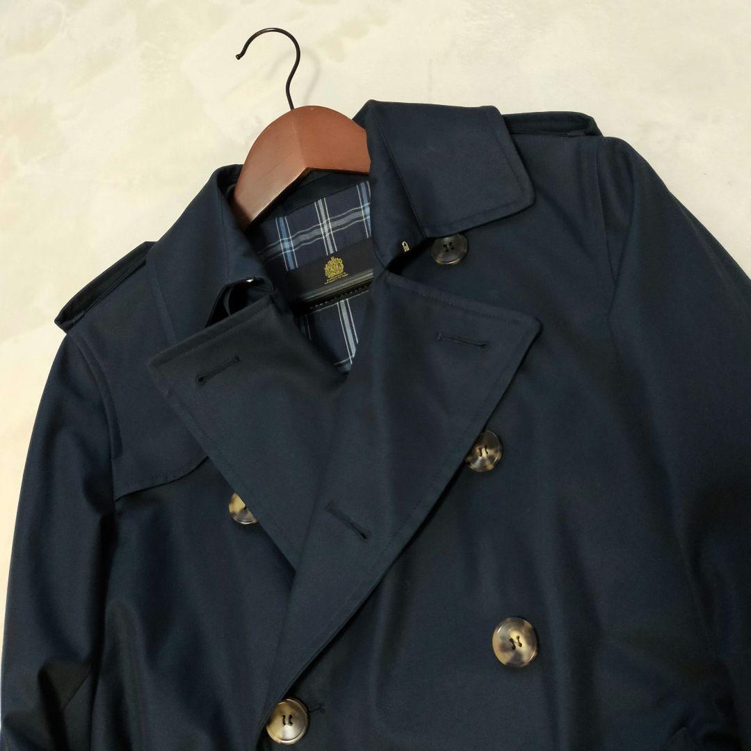 美品　英国製　GRENFEL　トレンチコート　34サイズ　ネイビー
