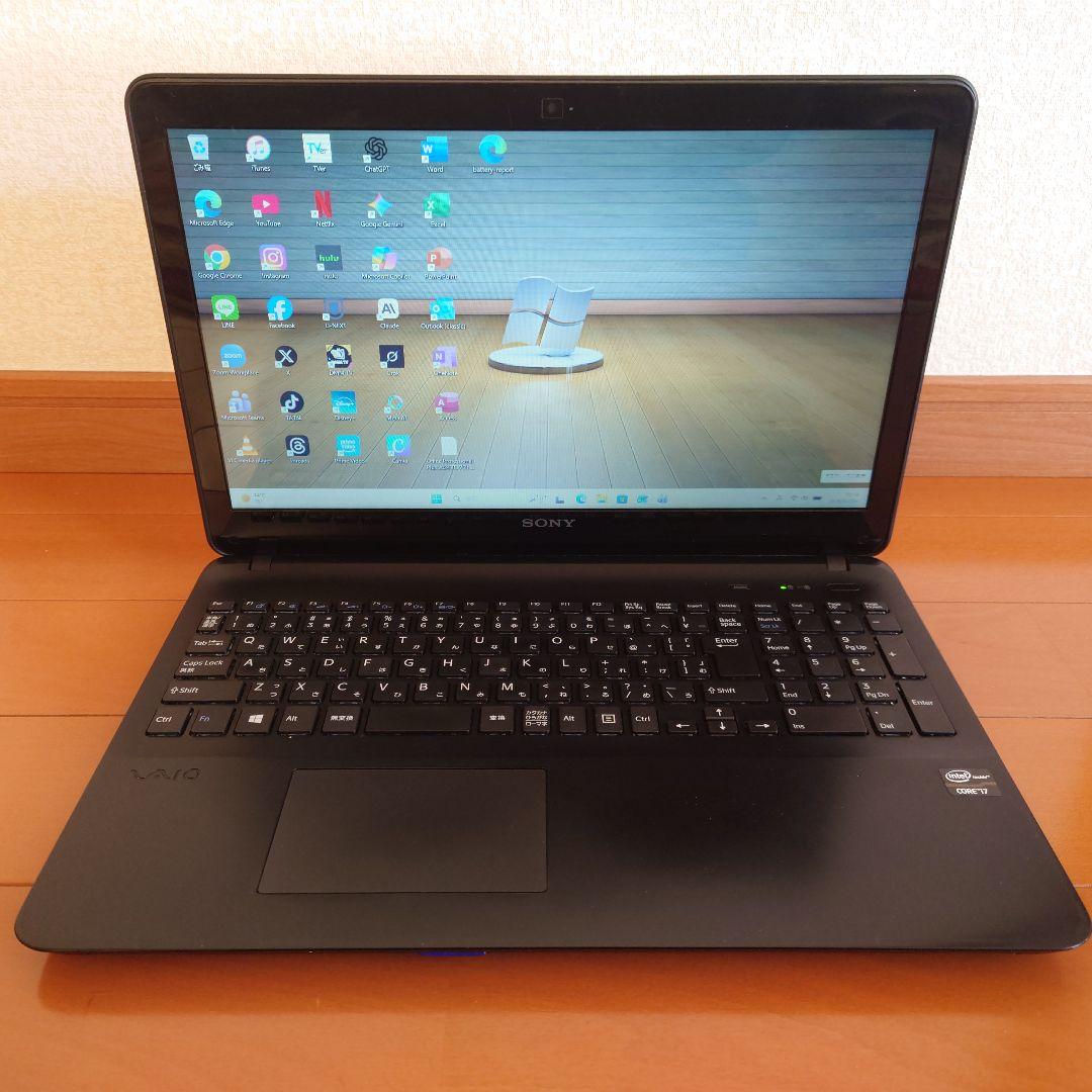 設定済✨️SONY VAIOノートパソコン✨️Win11/i7/SSD/オフィス