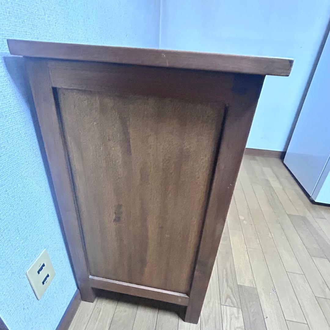 無垢材 サイドボード キャビネット 幅150cm アンティーク調　高級家具