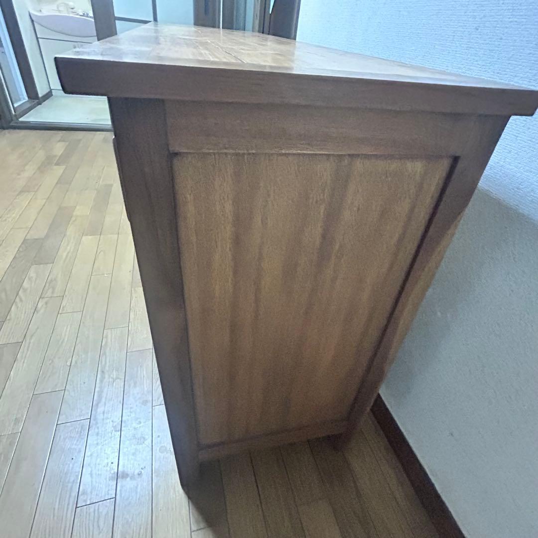 無垢材 サイドボード キャビネット 幅150cm アンティーク調　高級家具