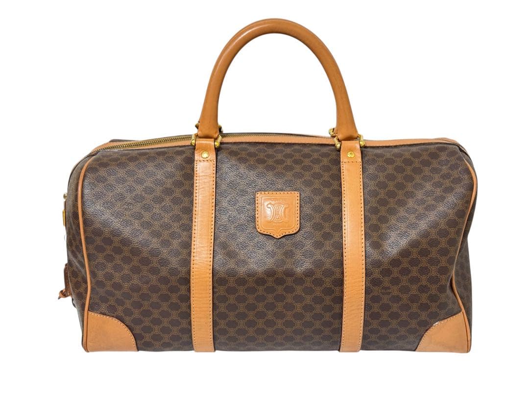 CELINE セリーヌ オールド マカダム柄 ボストンバッグ M14 南京錠付き