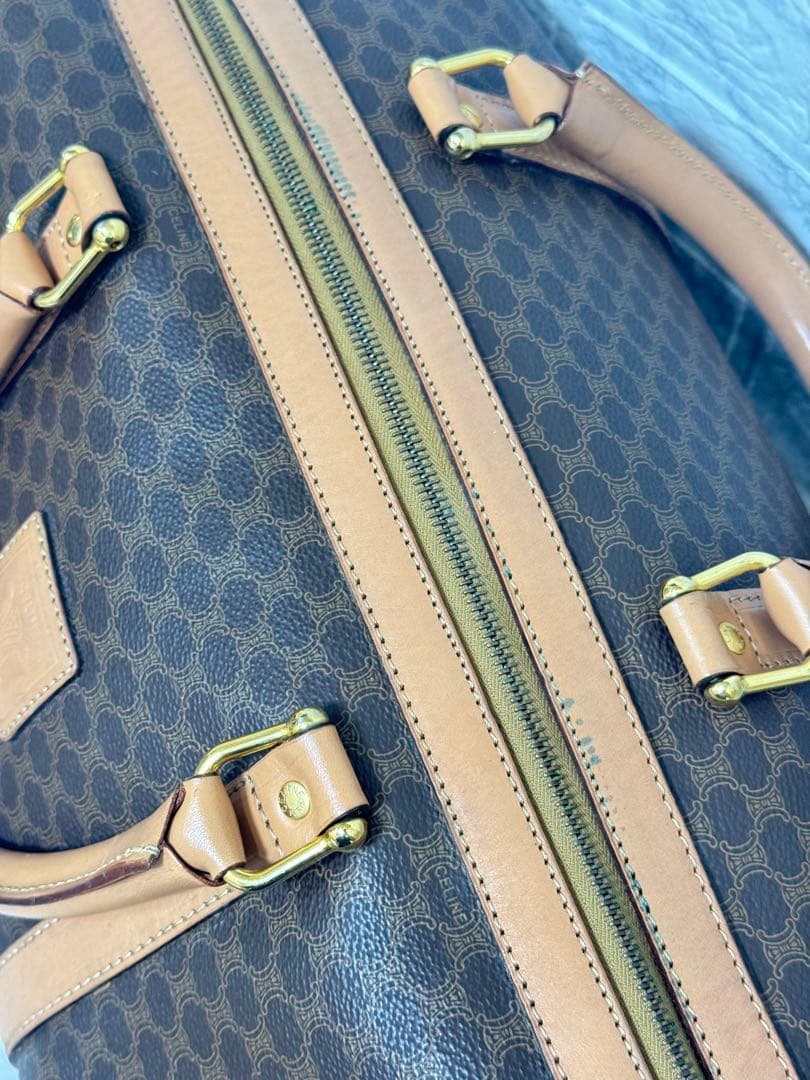 CELINE セリーヌ オールド マカダム柄 ボストンバッグ M14 南京錠付き