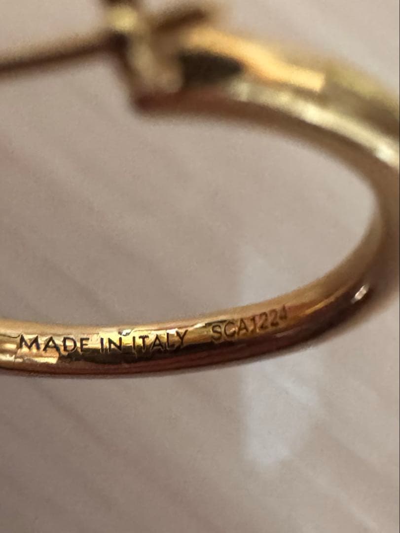 CELINE ゴールド ノットデザイン ピアス(片耳用)