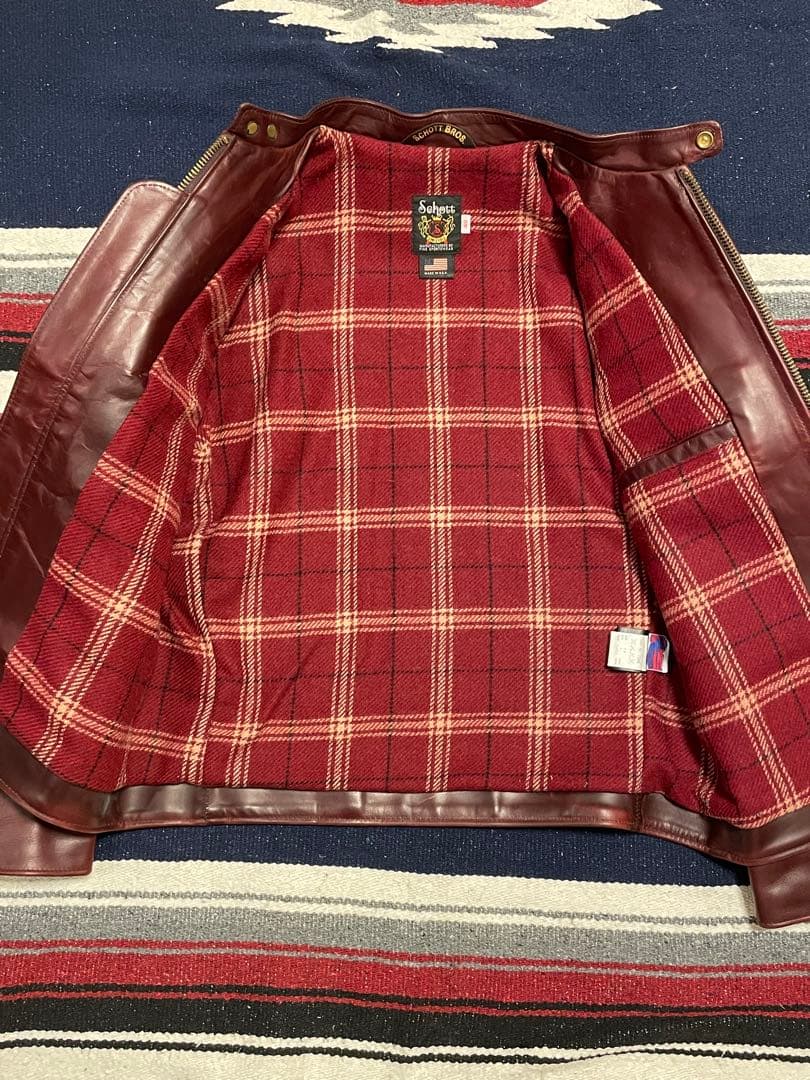 【激レア】Schott/641SXX/サイズ40/クロムエクセル/バーガンディ色