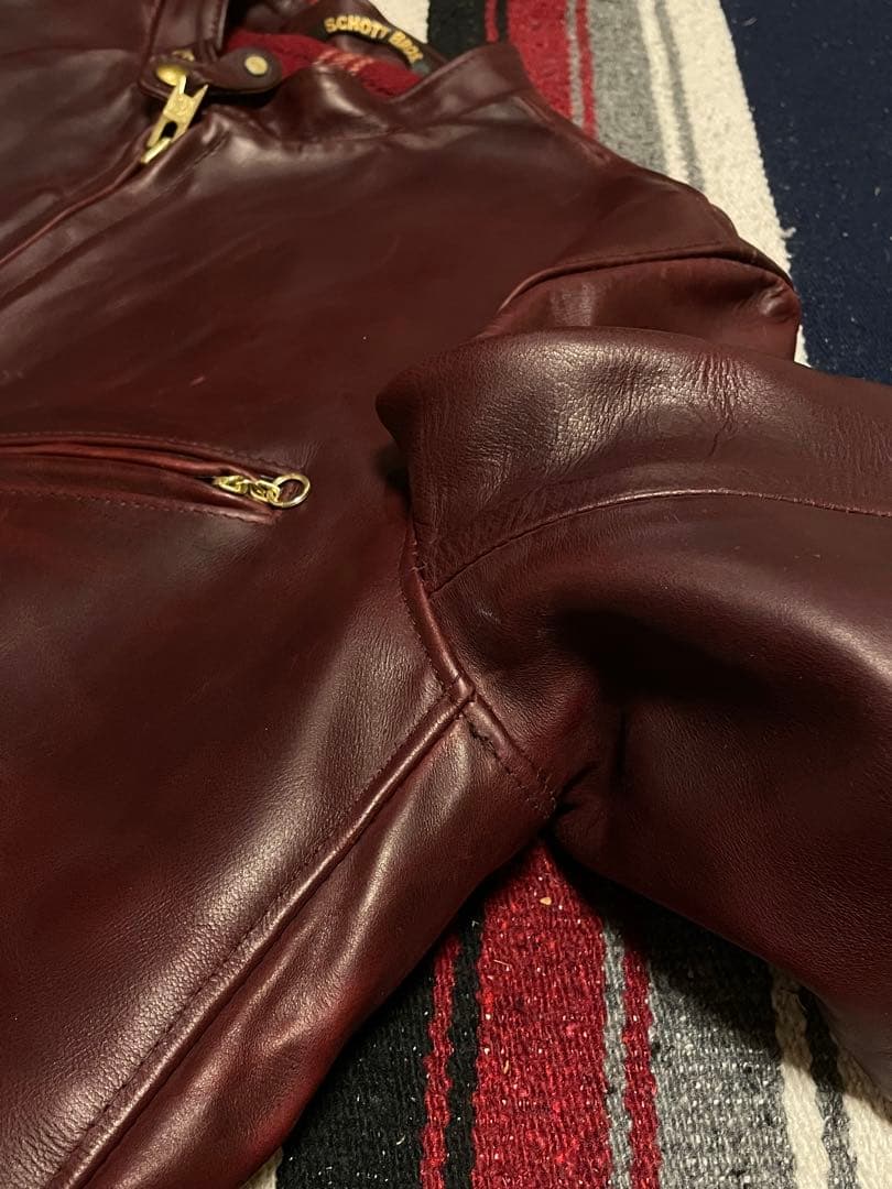 【激レア】Schott/641SXX/サイズ40/クロムエクセル/バーガンディ色