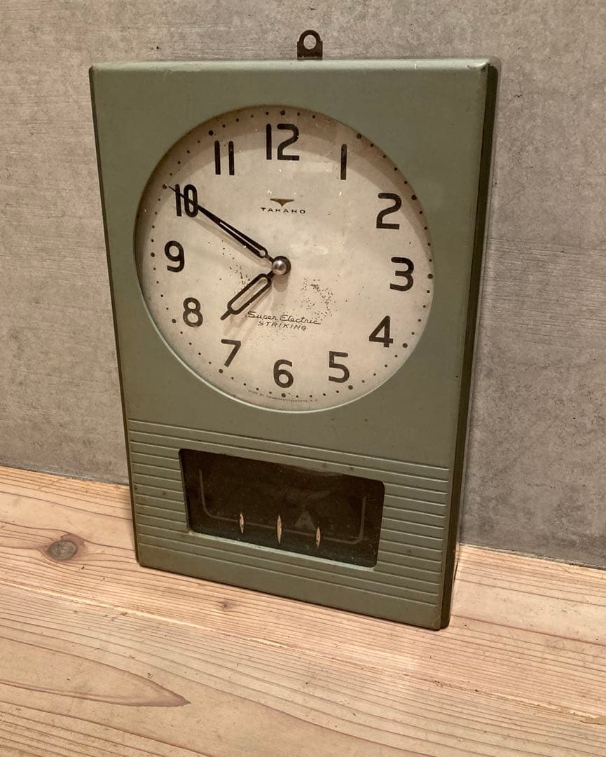 和製アンティーク　タカノ　電池式 掛時計　ボンボン時計　昭和レトロ　ジャンク