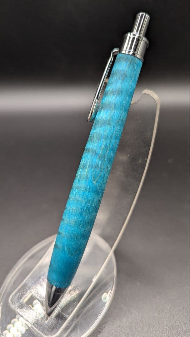 451ペン工房翌檜　スタビライズドウッドトチ　縮杢　木軸シャーペン　ボールペン