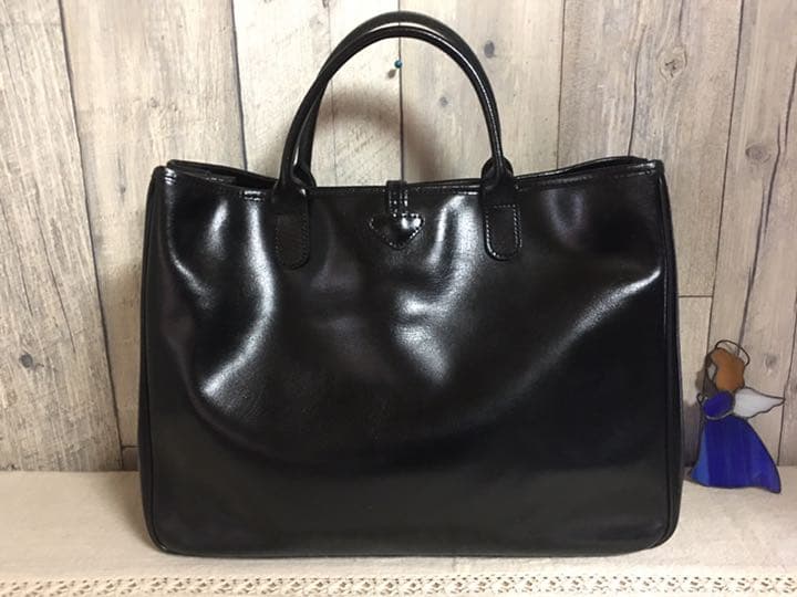 LONGCHAMP ロンシャン 本革 レザー ロゾ トート ハンド バッグ