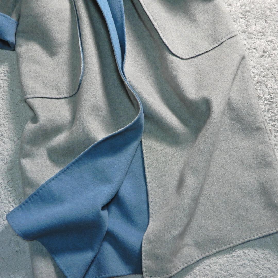 ミラオーウェン 接結 リバーシブル ウールブレンド ロングコート 0