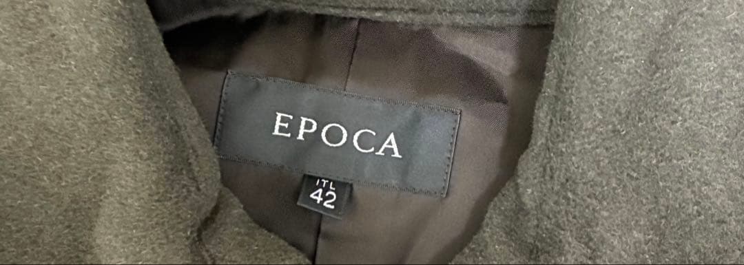 【EPOCA】高級アンゴラ混ウール ロングコートブラウン