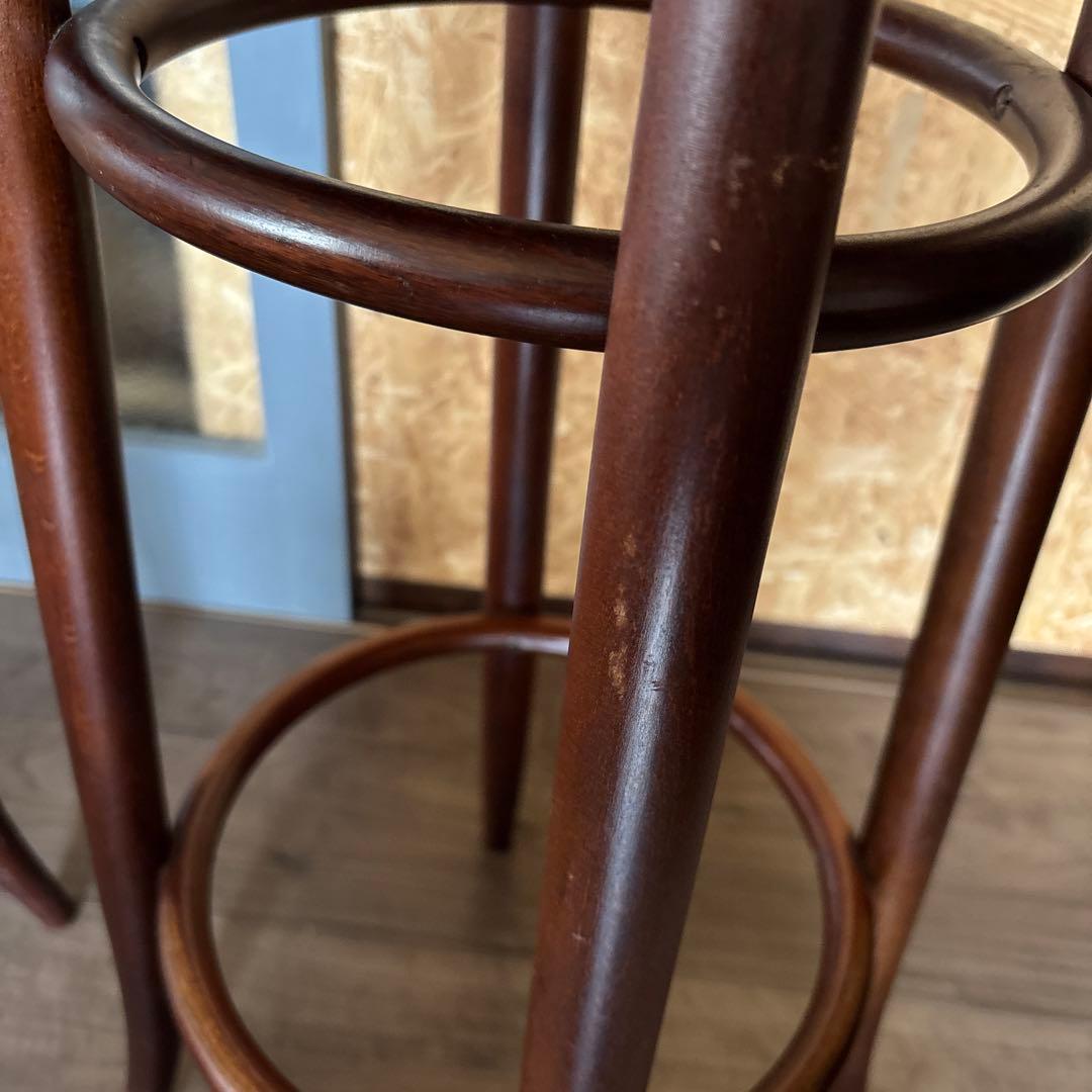 【2脚セット】秋田木工 カウンターチェア ハイスツール ビンテージ 丸椅子 昭和