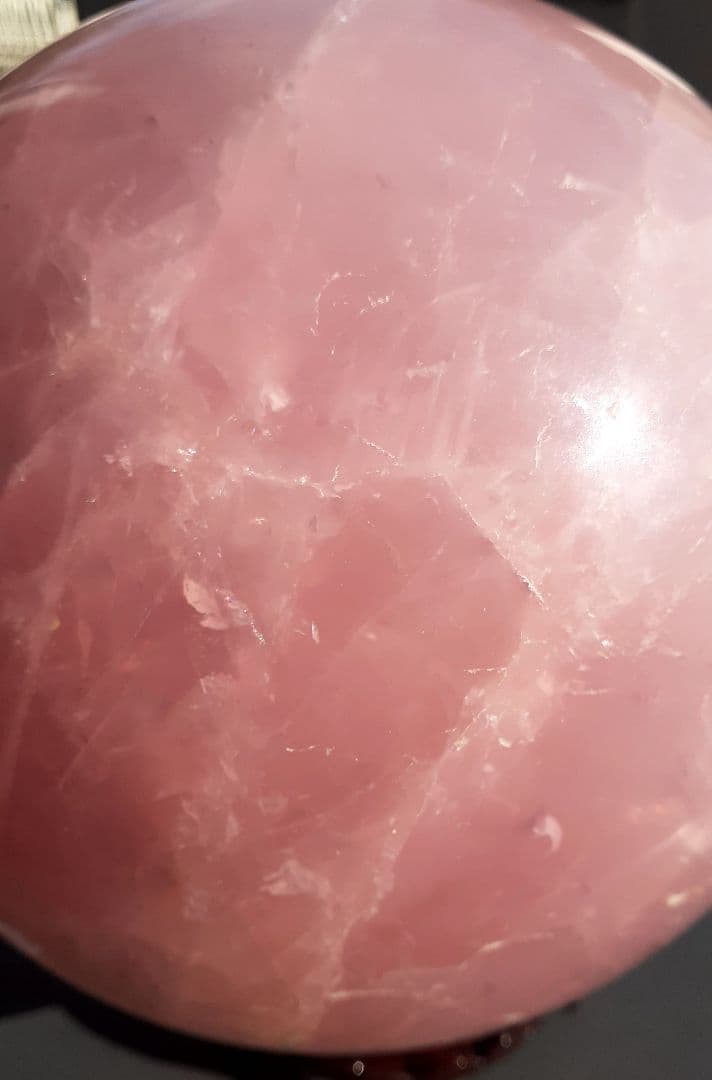 お値下げ！特大美品　天然石ローズクォーツ　約15cm玉　☆約5㎏up