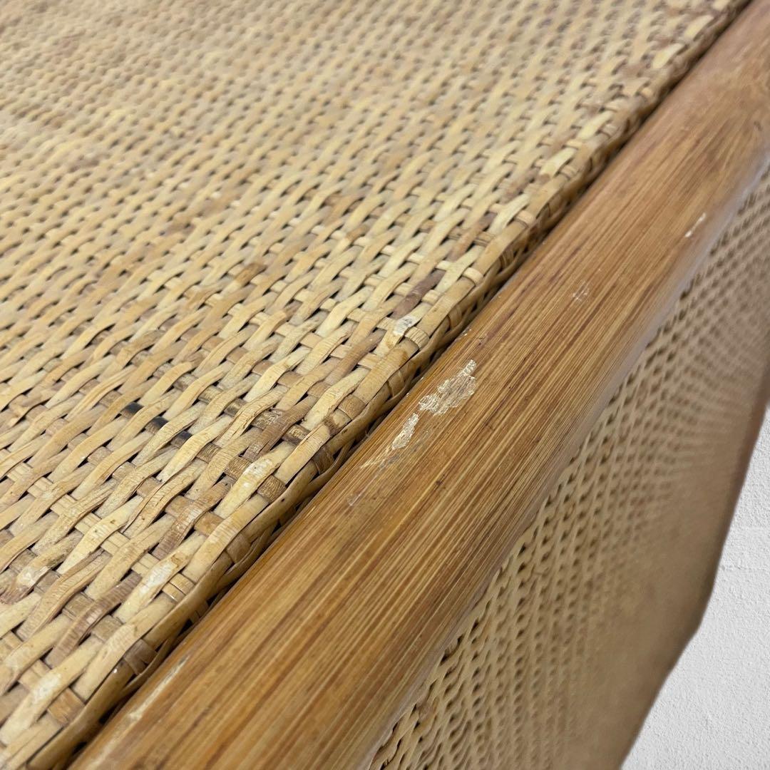 【人気】ラタン製 2段チェスト 引出し4口 昭和レトロ家具 ヴィンテージ