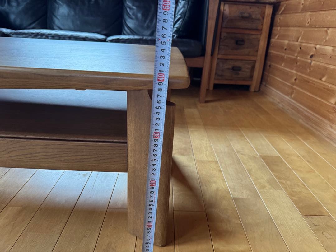 木製センターテーブル 引き出し付き カリモク