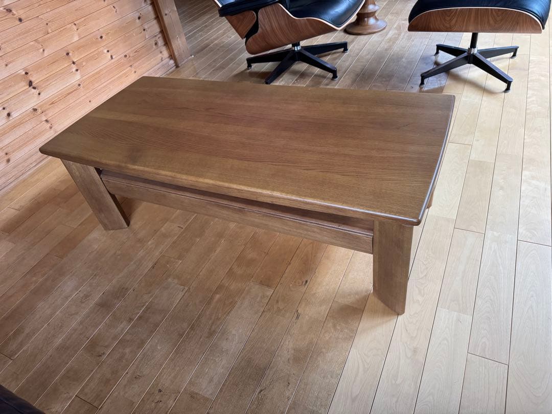 木製センターテーブル 引き出し付き カリモク