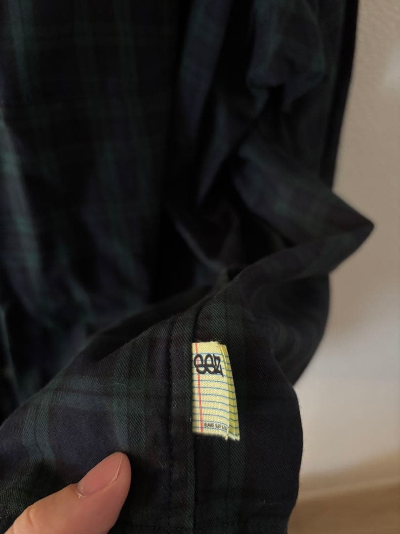 【新品未使用！】SSZ ANTHEMS ダークグリーン チェックシャツ