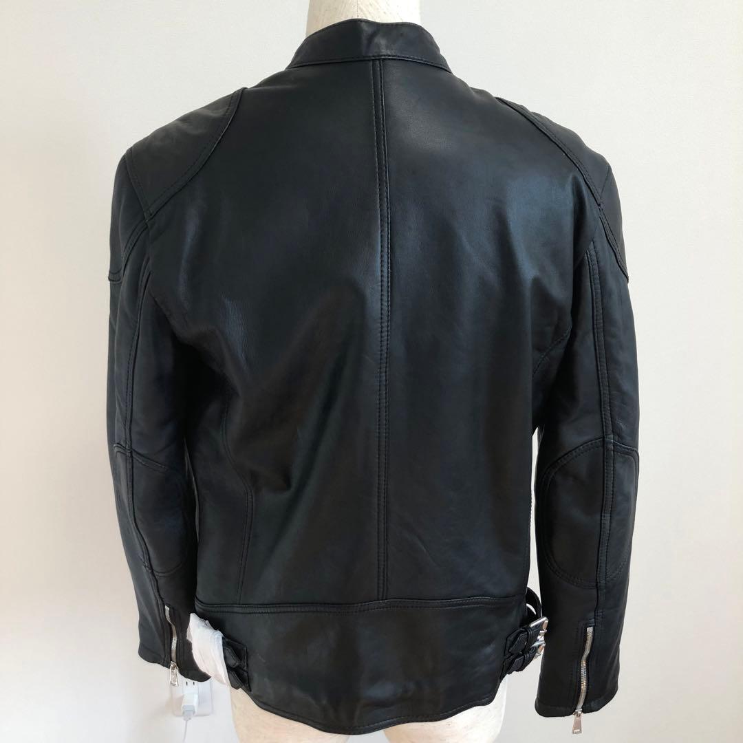 新品未使用　zara ザラ　リアルレザー　ライダース　革ジャン　Ｌサイズ