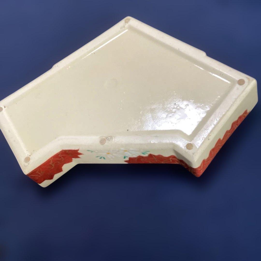 京焼雲錦菱形蓋物　　1客　新品未使用　平安松斎作