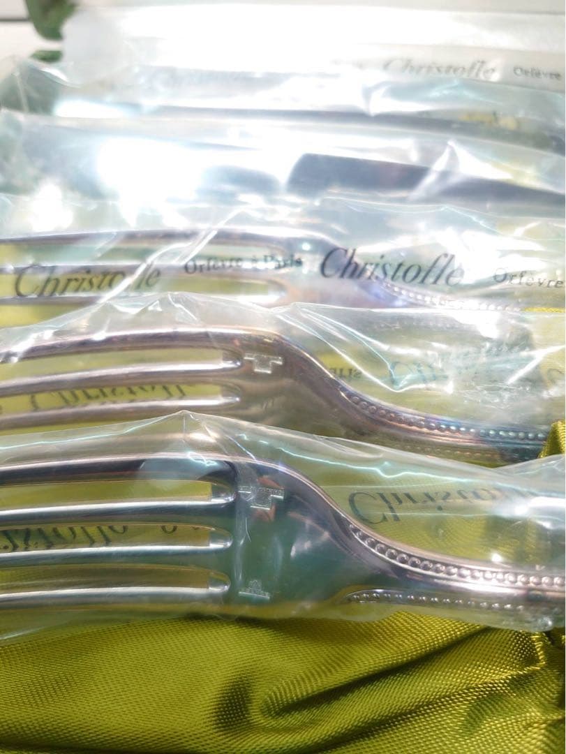 クリストフル パール 未開封 テーブル ナイフ フォーク 6点セット