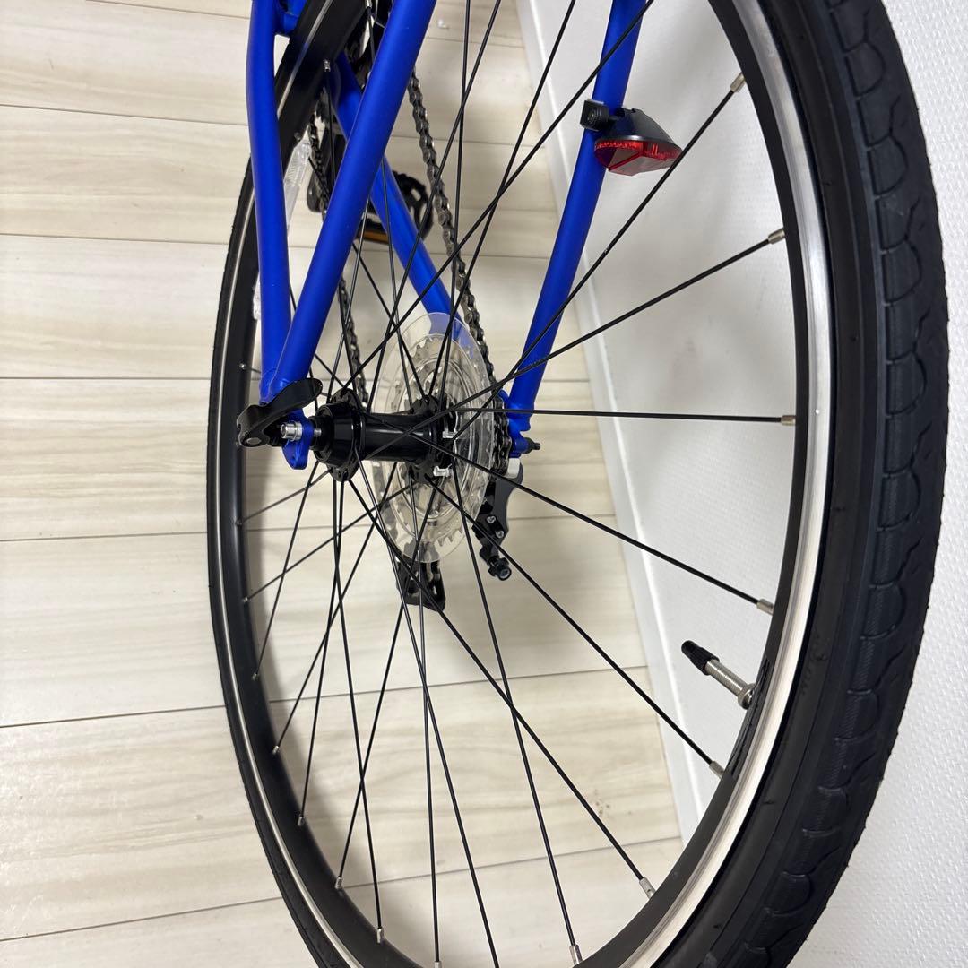 青 アルミフレーム スポーツバイク